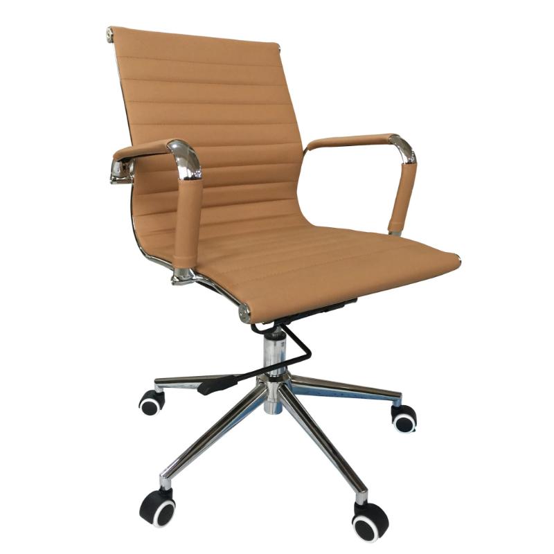 Classic Eames Leather Office Chair – Camel