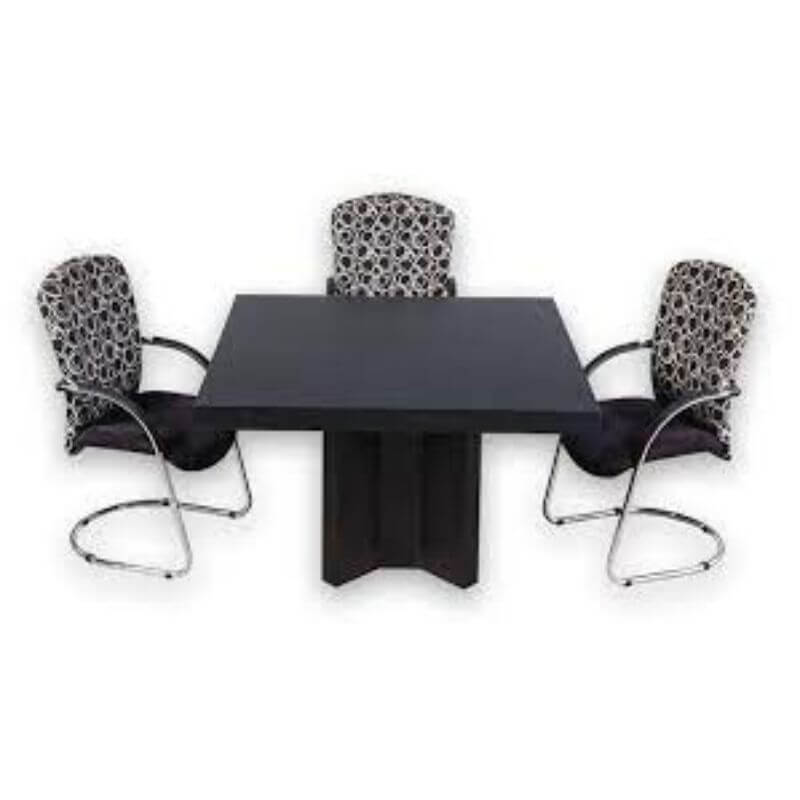 CEO Square Conference Table Veneer Little Lots Furniture