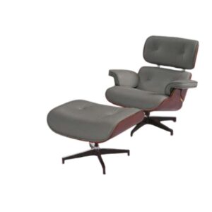 Classic Eames Genuine Leather Lounger