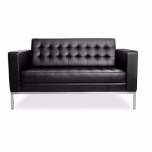 Sicily Couch Chrome Frame Leather Couch