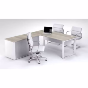 Managerial Cluster Desk – Fixed Credenza