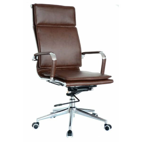 Classic Eames Flat Cushion Chair Brown