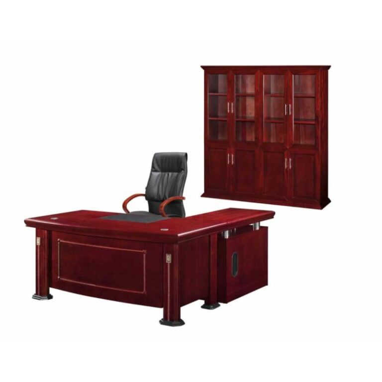 Athena Executive Desk Royal Mahogany Veneer Set Discount Office Furniture