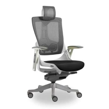 merryfair wau ergonomic office chair white frame