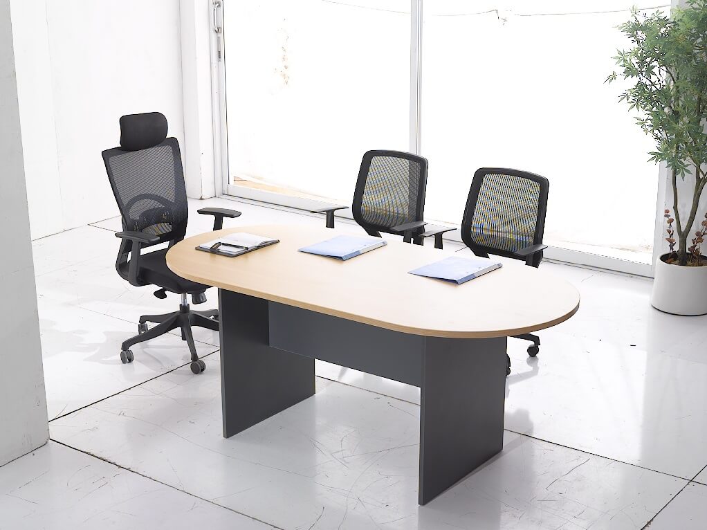 2,4M Panel Leg Boardroom Desk 6 to 8 seater boardroom Desk Little Lots Discount Store