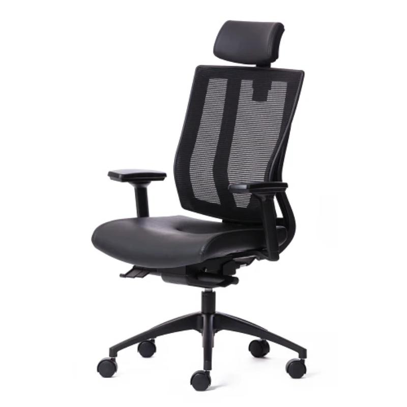 NetOne® Ergonomic 24/7 Work Chair – High Back Leather Upholstery