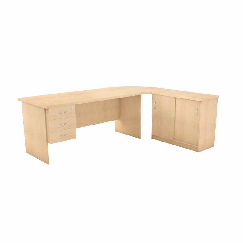 V/L desk 1600x750mm cherry 32mm Office Desk Shell