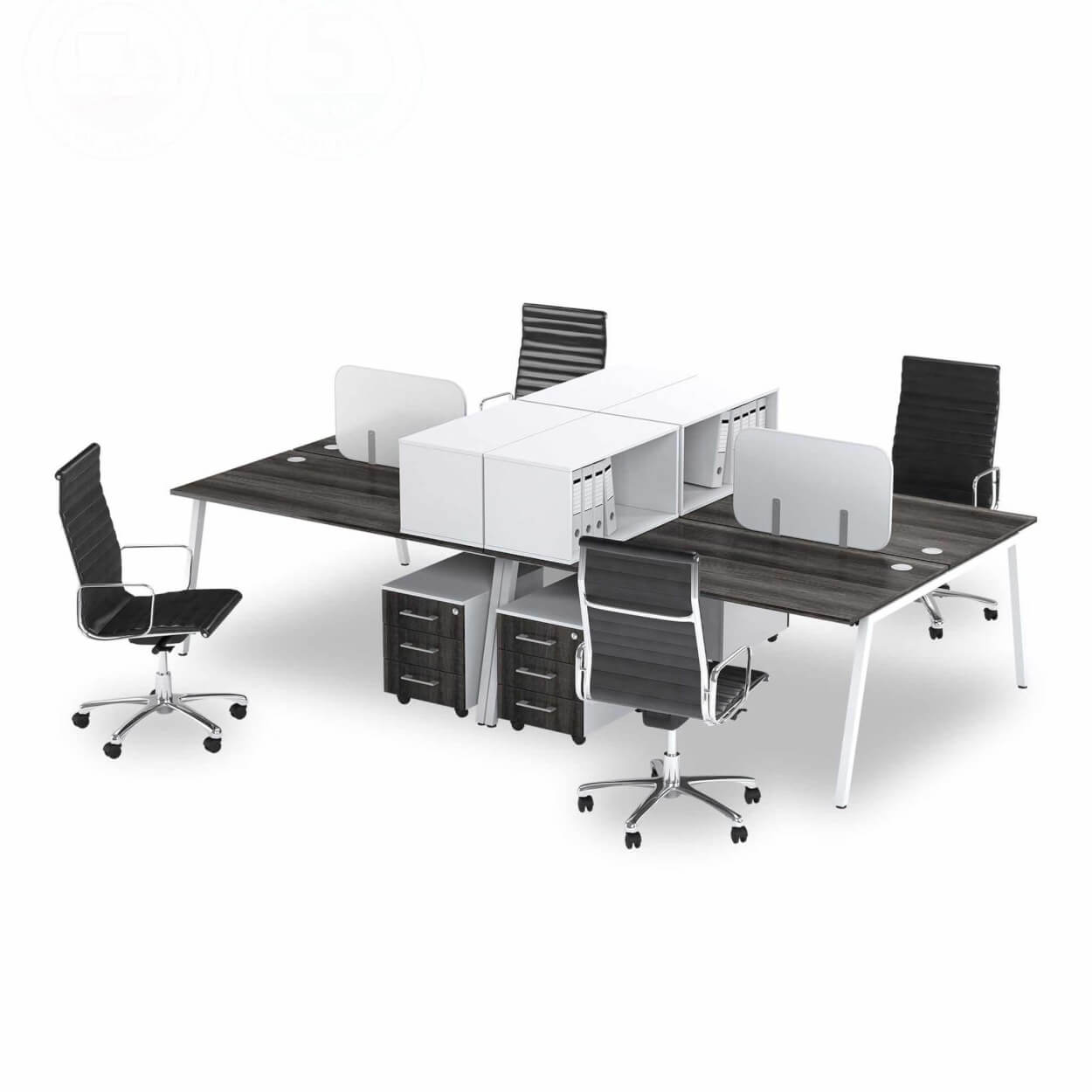 4-way-a-frame-cluster-desks@Centurion