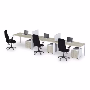 Connect 3-Way Side By Side Cluster Desks