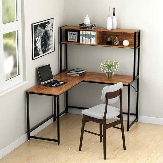 L Shape Storage Desk - Home Office Space Designs