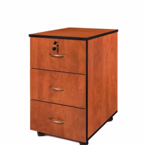 Melamine Pedestal With 3 Drawers and Top Lock