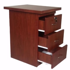 Pedestal 3 Drawer Super Fixed Central Lock Mahogany