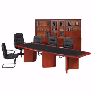 Bow Shaped Office Boardroom Table Veneer Desk