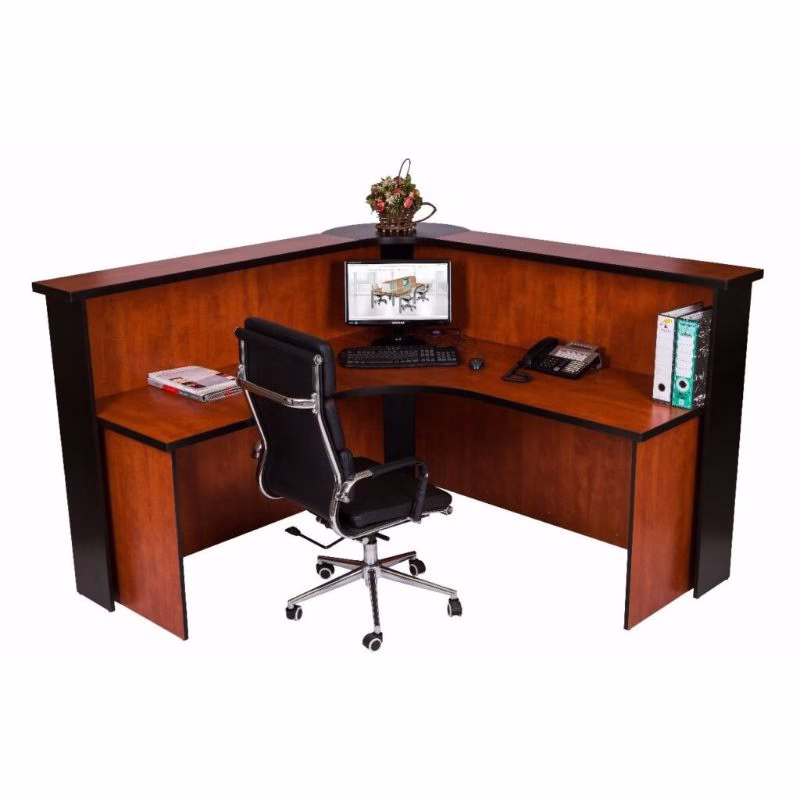 L shape Reception Unit Cherry Black 1