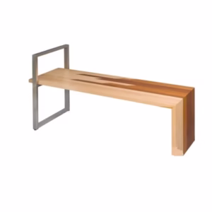 Solid Wood Laminated Bench With Return Leg Horizon