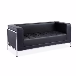 Cuba – Chrome Leather Sofa – Chrome frame ( Cow Hide )