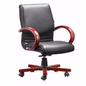 Beijing Genuine Leather Medium Back Office Chair