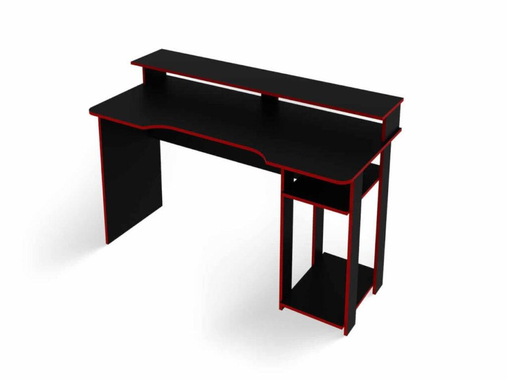 Desk Gamer with Monitor Stand Black:Red
