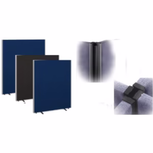1500H Floor Standing Screen + Brackets Fabric Screen
