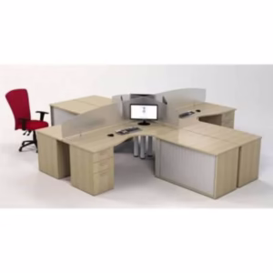 Wave Zone Cluster Desk Storage Set Perspex Screens