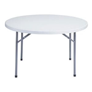 Banquet Folding Table Steel Round White Top