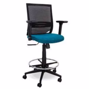 Ergonomic Orion Draughtsman Chair with Chrome Foot Ring & HD Arms
