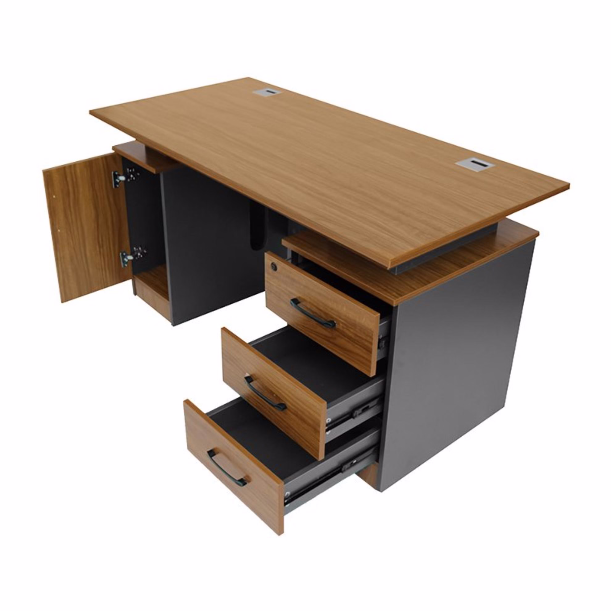 Vista Study Desk Set With Computer Case