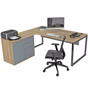 Sahara Computer Desk Side Cabinet Steel Frame