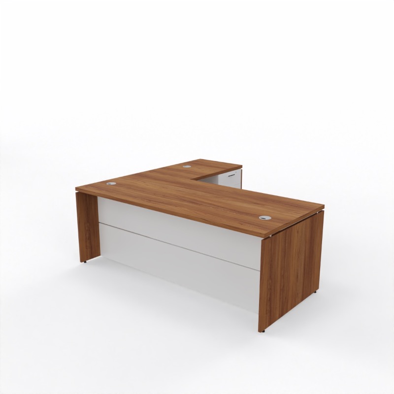 Platinum Executive Desk – Split Modesty – Floating Top