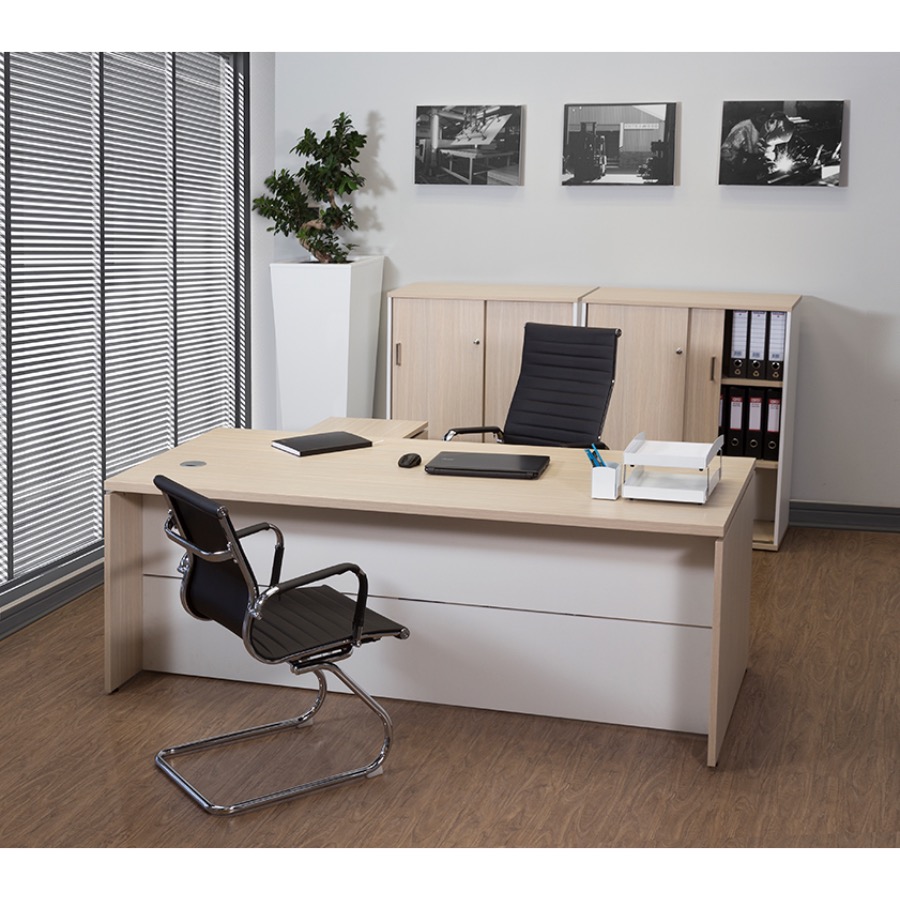 Platinum Executive Desk – Split Modesty – Floating Top