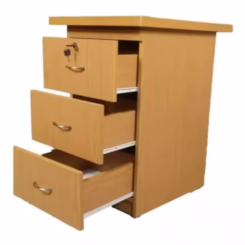 3 Drawer Mobile Pedestals Oak Colour