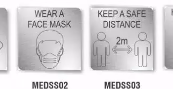 Brushed ACP Safety Signs COVID 19
