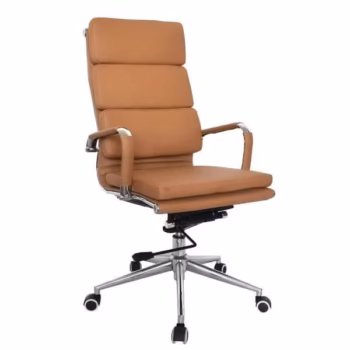 Classic Eames PU Cushion High Back Camel