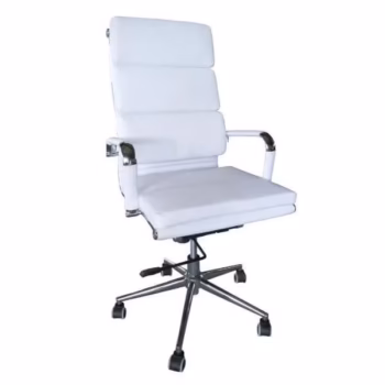 Classic Eames PU Cushion High Back White