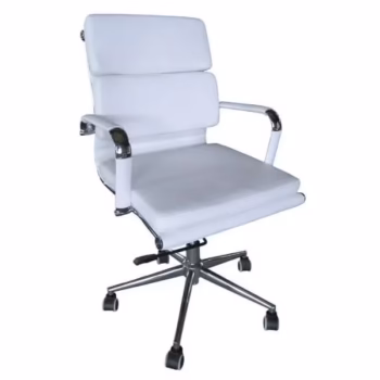 Classic Eames PU Cushion Medium Back White