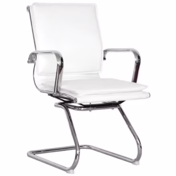 Classic Eames PU Flat Cushion Visitor White