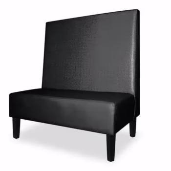 Restuarant Bench Black Leather