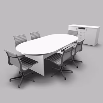 boardroom oval white