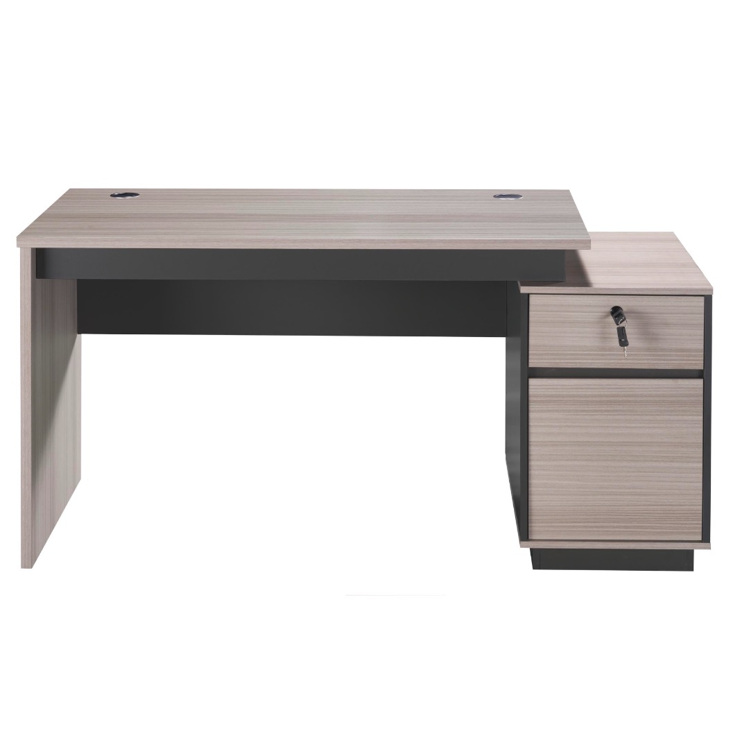 Lynx Computer Desk – 1400mm Modern Light Oak Workspace
