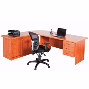 Data Track L-Shaped Executive Desk