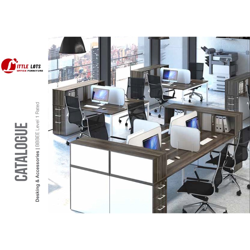 4-Way-Cluster-Desk-Steel-Frame