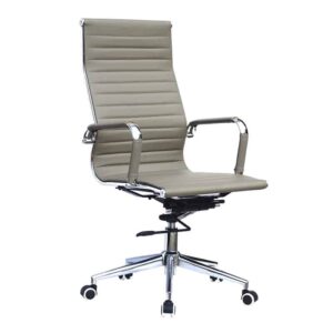 Classic Eames Leather Office Chair – Grey