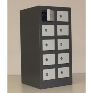 10-Compartment Cellphone Locker – Secure & Compact Device Storage
