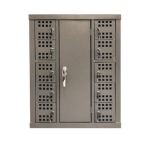 10-Compartment Charging Cellphone Locker – Secure & Convenient Device Charging