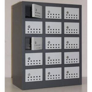 15-Compartment Cellphone Locker – Compact & Secure Mobile Storage