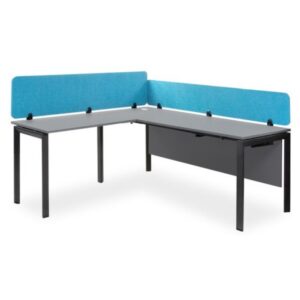 L Shape Desk with Enviro PET Screens + Modesty