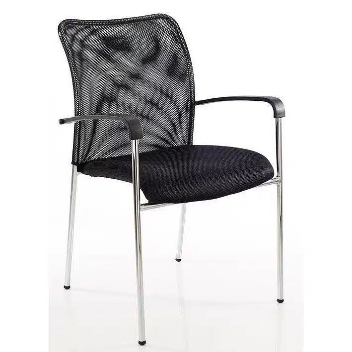 ICE Mesh Back 4-Legged Chrome Frame Chair