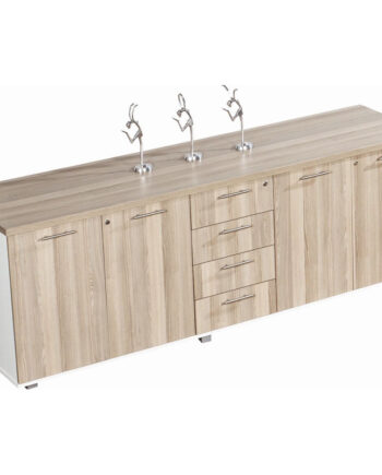 Euro 4 door 4 drawer office bar server unit for coffee machine and storage